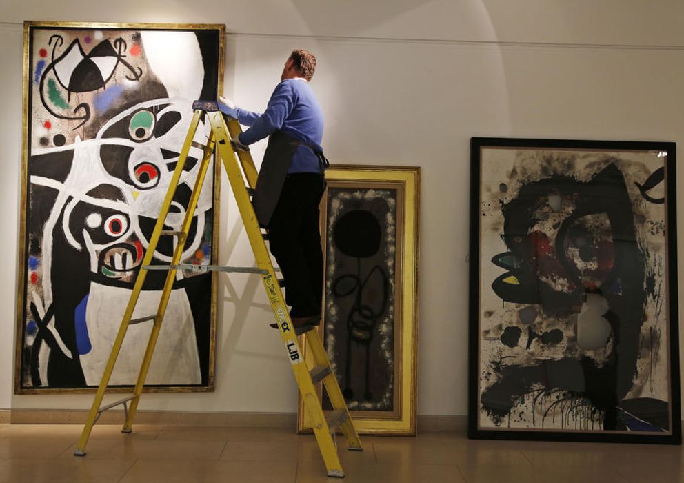 Foto: Una de las obras de Miró puesta a la venta por Portugal (efe)