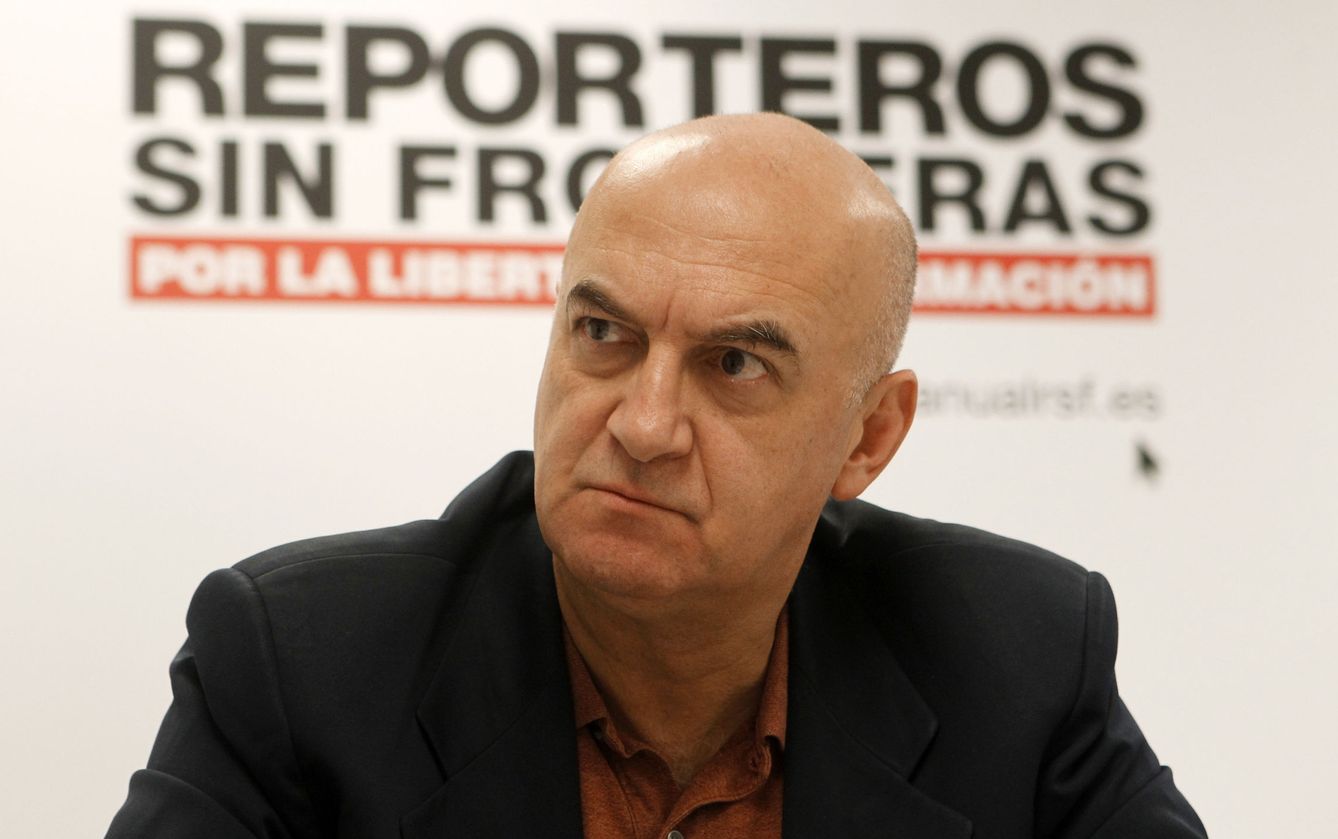 El periodista turco exiliado Yavuz Baydar durante un acto en Madrid el pasado febrero (EFE)