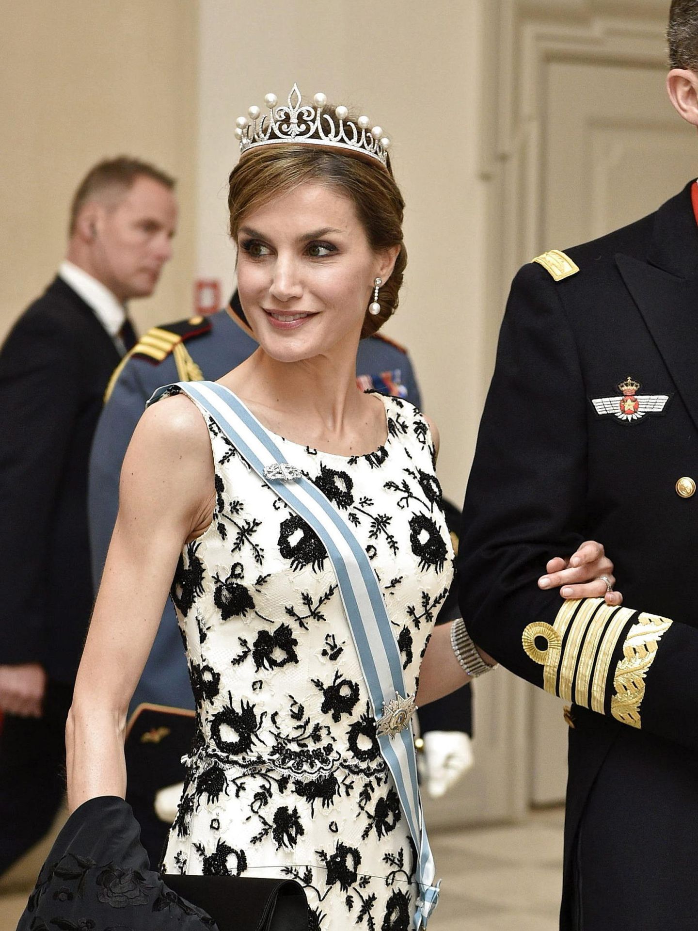 La reina Letizia, con la tiara Princesa en Copenhague en 2015. (EFE)