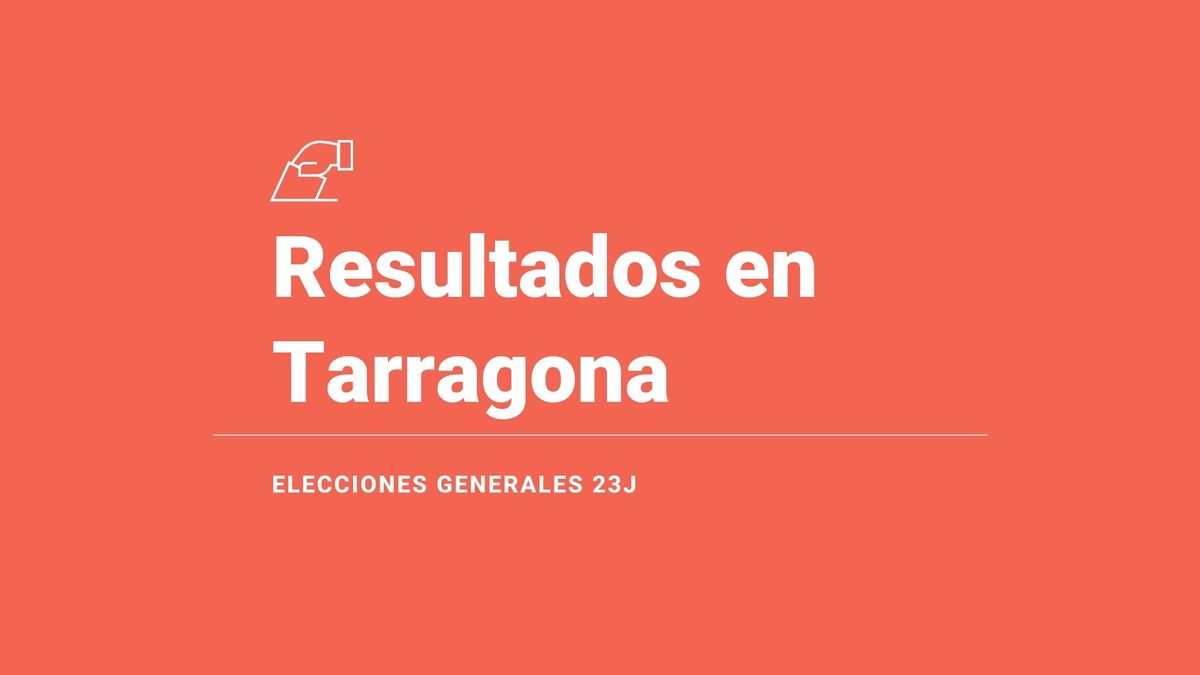 Resultados, votos y escaños en directo en Tarragona capital de las elecciones del 23 de julio: escrutinio y ganador