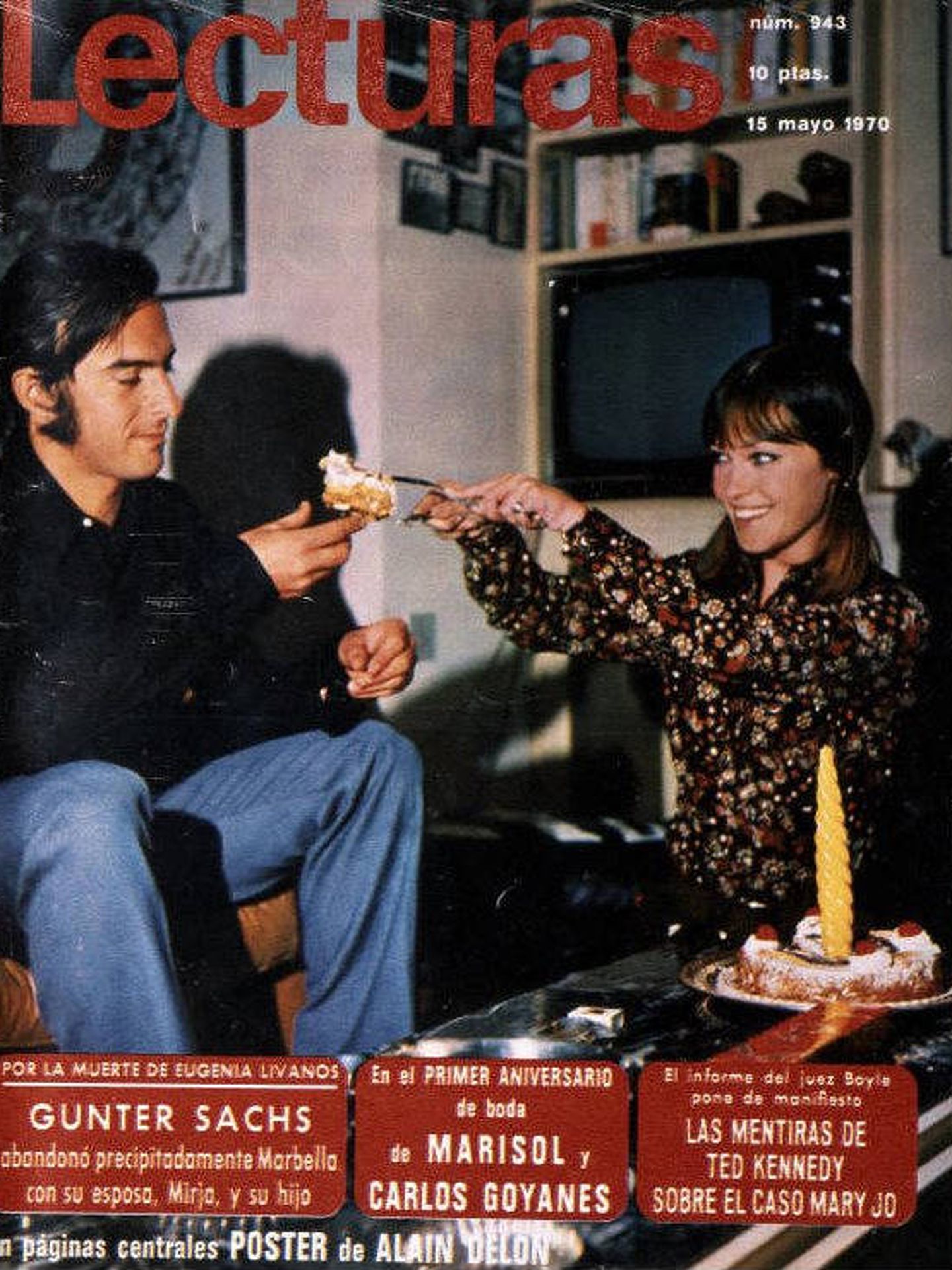 Marisol y Carlos Goyanes, portada de Lecturas en 1970 (Foto: Lecturas)
