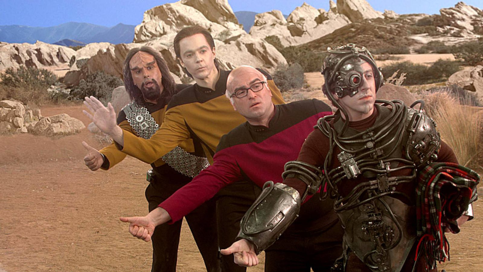 Foto: Los personajes protagonistas de 'The Big Bang Theory' de camino a una convención de ciencia ficción 