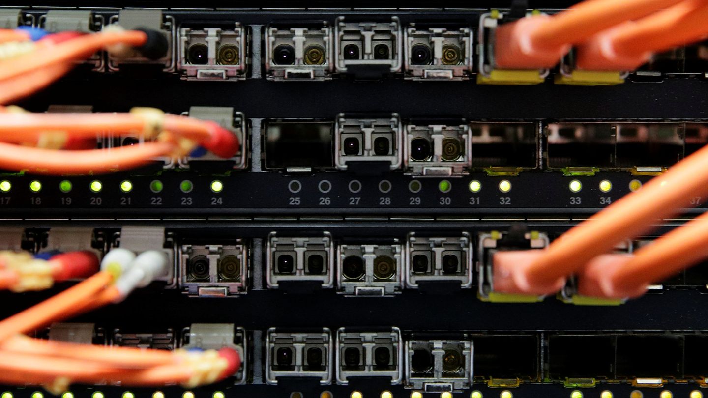 Computer network equipment is seen in a server room in Vienna, Austria, October 25, 2018. REUTERS Heinz-Peter Bader