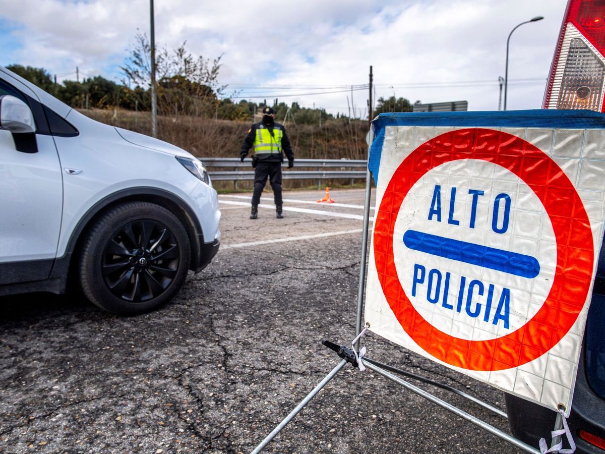 Foto: Miembros de la Guardia Civil y de la Policía Nacional realizan controles en Toledo. (EFE)