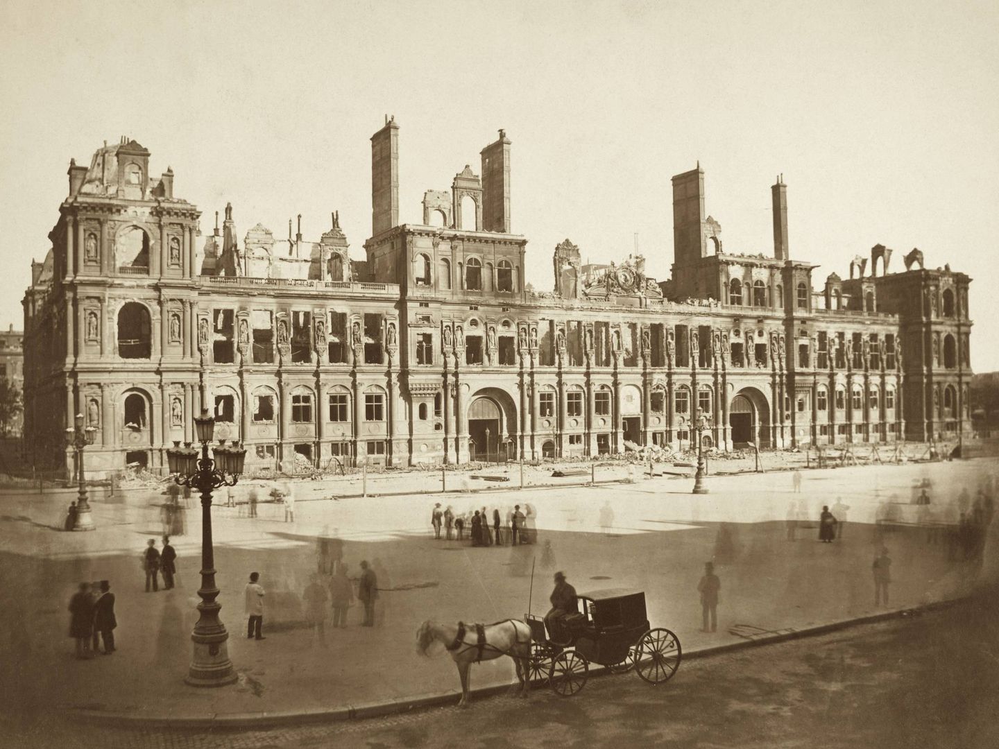 El Hotel de Ville de París, en la época de la comuna