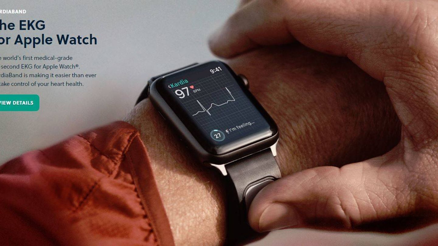 La almohadilla de Kardia ya permitía hacerse ECG con el Apple Watch.