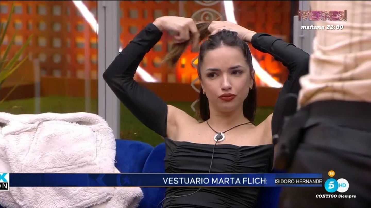 Lucía Sánchez rompe a llorar, en 'GH Dúo 2'. (Mediaset)