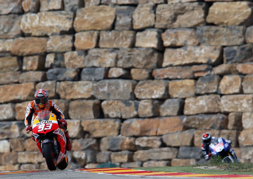 Foto: Marc Márquez en los primeros entrenamientos del Gran Premio de Aragón 2013.