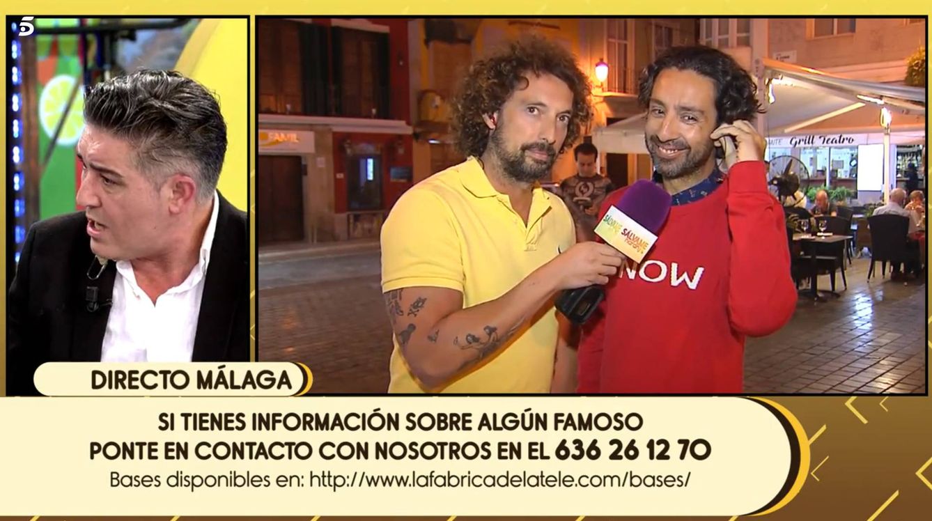 Ángel Garó, en 'Sálvame banana'. (Telecinco)