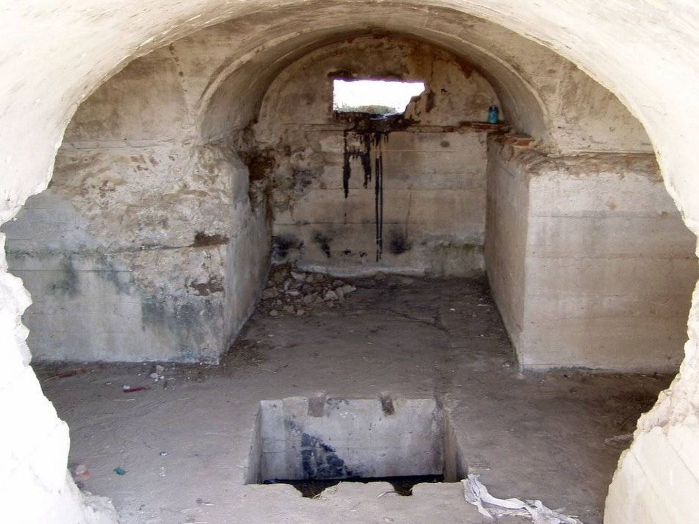 Interior de un fortín del frente de Brunete.
