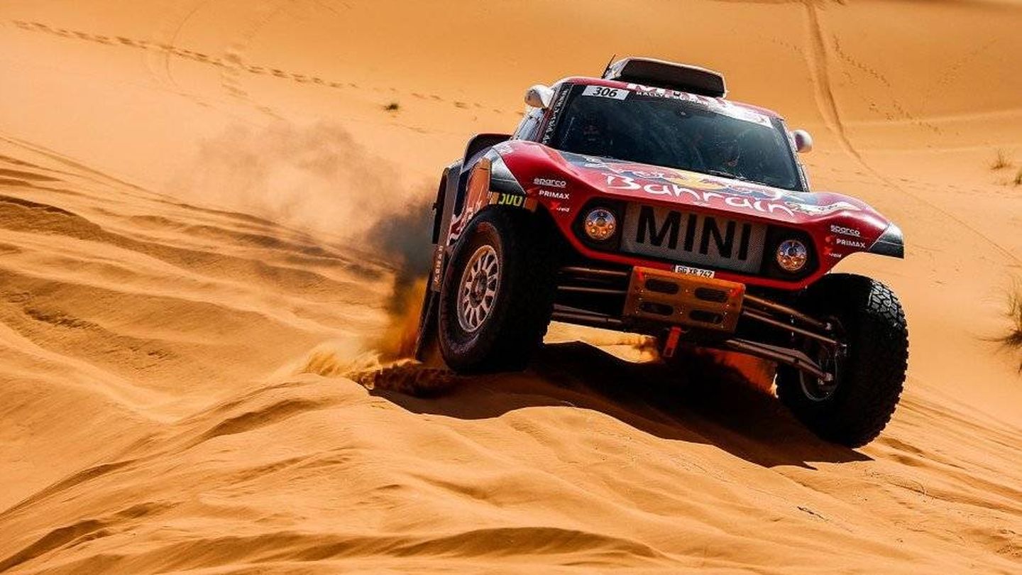Carlos Sainz durante el Rally de Marruecos.