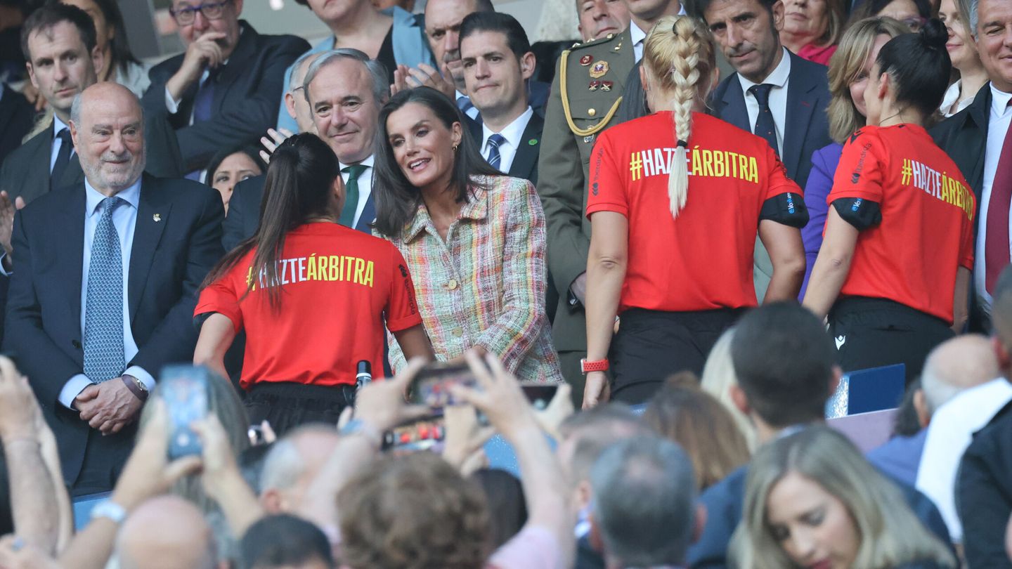 Doña Letizia, en la final de la Copa de la Reina. (Europa Press/Raúl Terrel)
