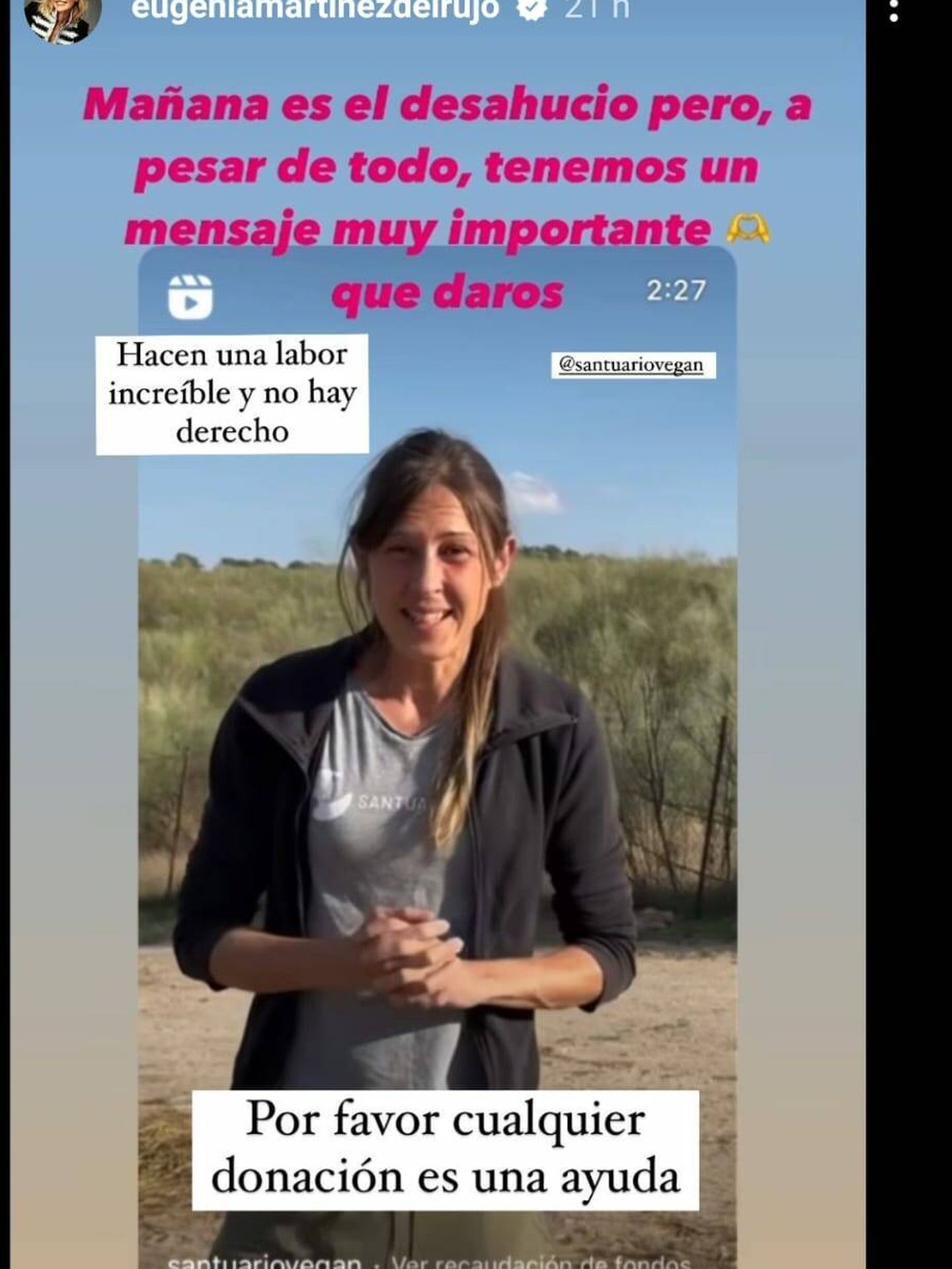 Eugenia Martínez de Irujo en sus redes sociales. (Instagram/@eugeniamartiezdeirujo)