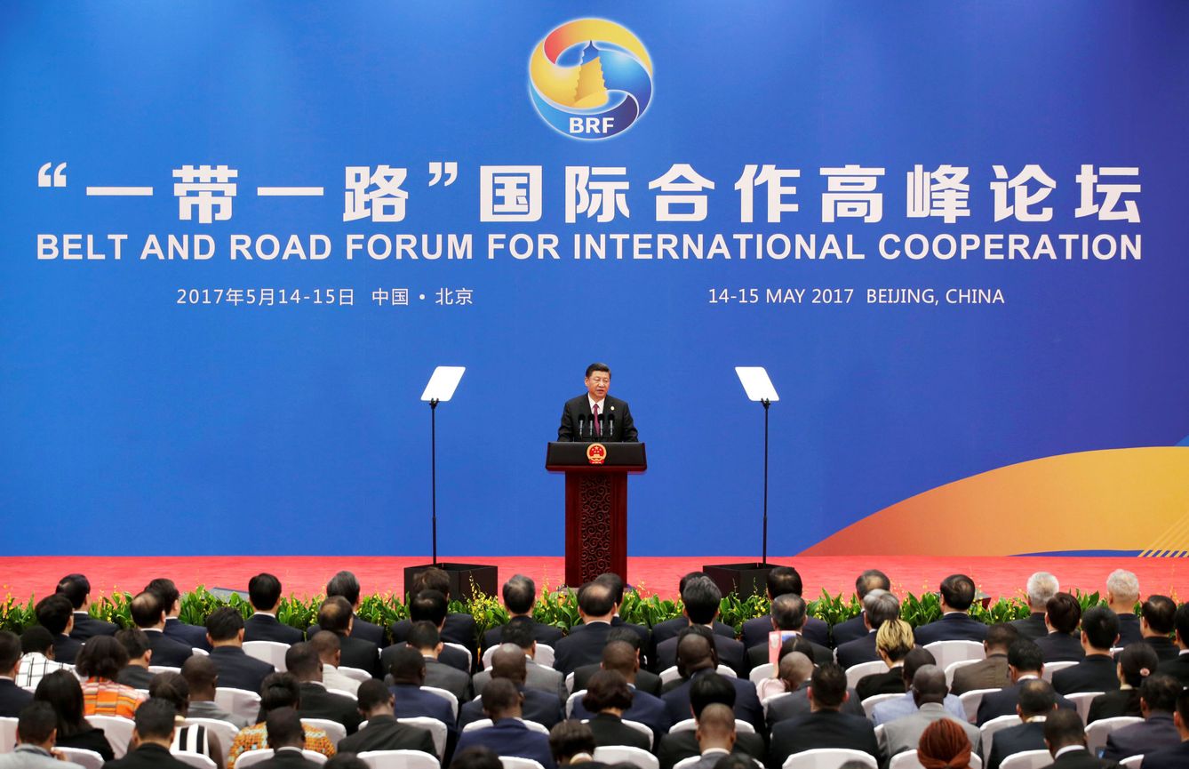 El presidente chino Xi Jinping durante una rueda de prensa en el Foro Belt and Road en Pekín, el 15 de mayo de 2017. (Reuters)