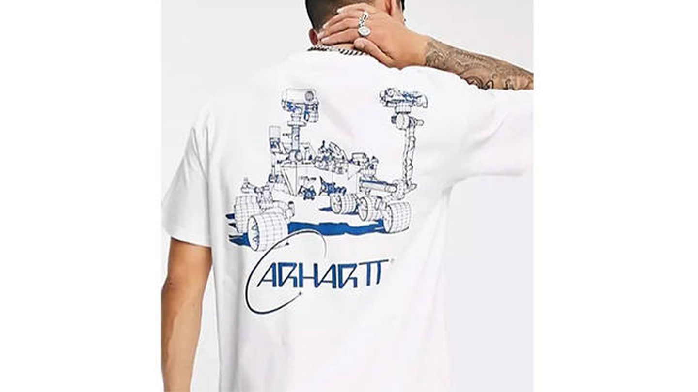 Camiseta blanca con estampado de órbita de Carhartt WIP