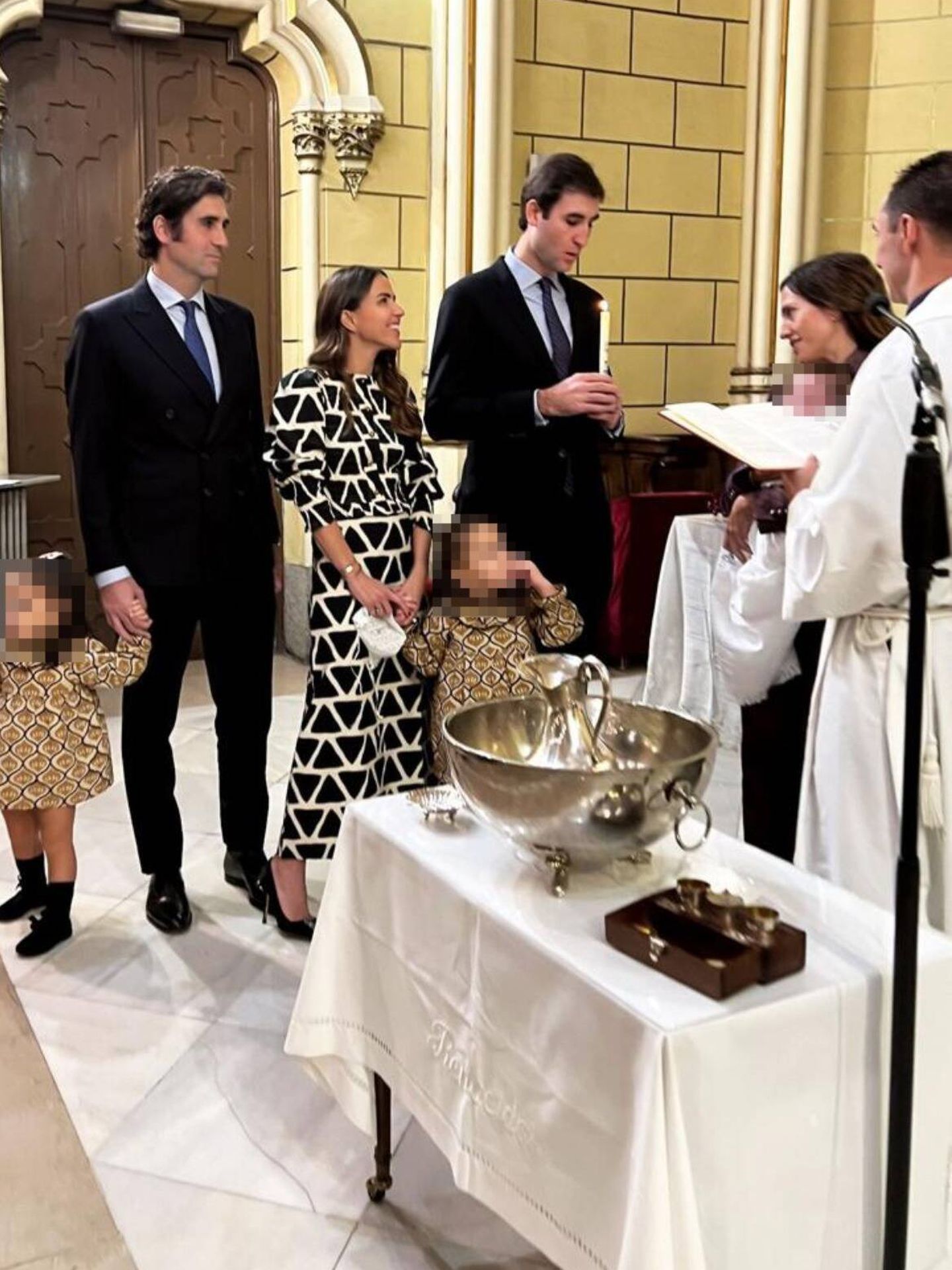 El bautizo de Fernando, hijo de María Vega-Penichet. (Redes sociales)