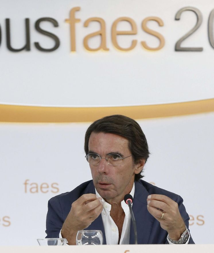Foto: El presidente de honor del PP y presidente de FAES, José María Aznar. (EFE)