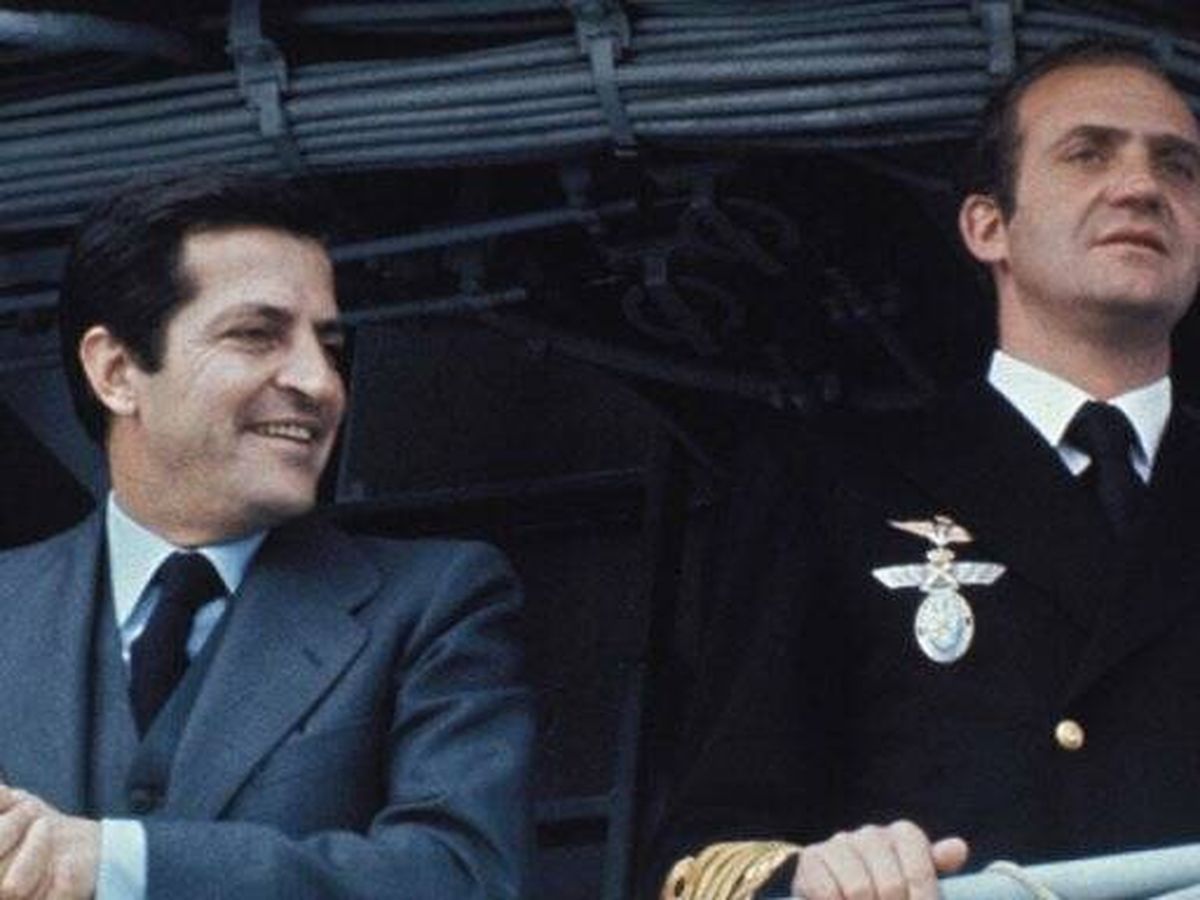 Foto: El presidente del Gobierno Adolfo Suárez y el rey Juan Carlos. (Telemadrid)