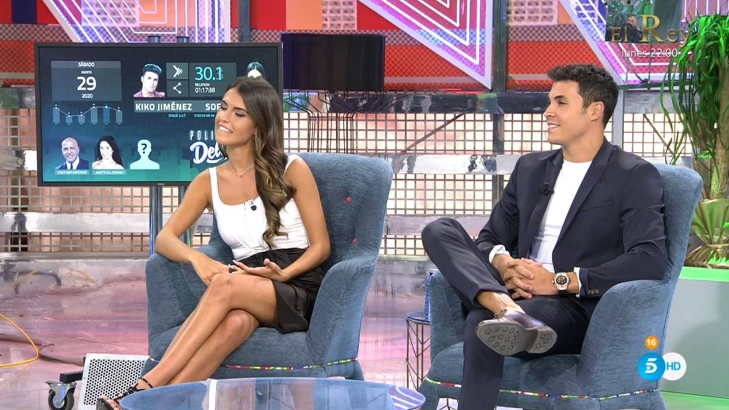 Sofía Suescun y Kiko Jiménez, en 'Sábado Deluxe'. (Telecinco).
