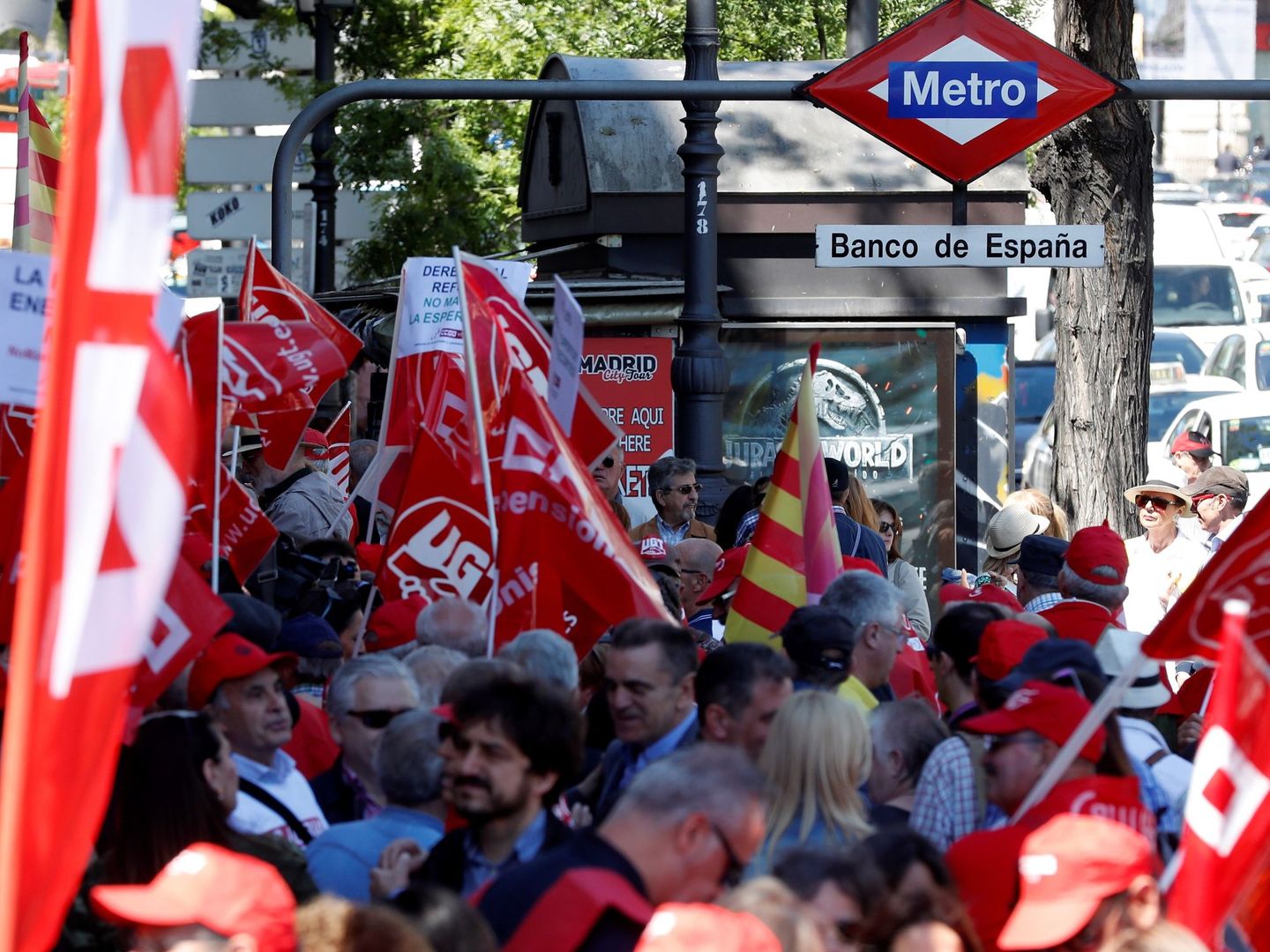 Imagen de archivo de una movilización sindical en Madrid. (EFE)