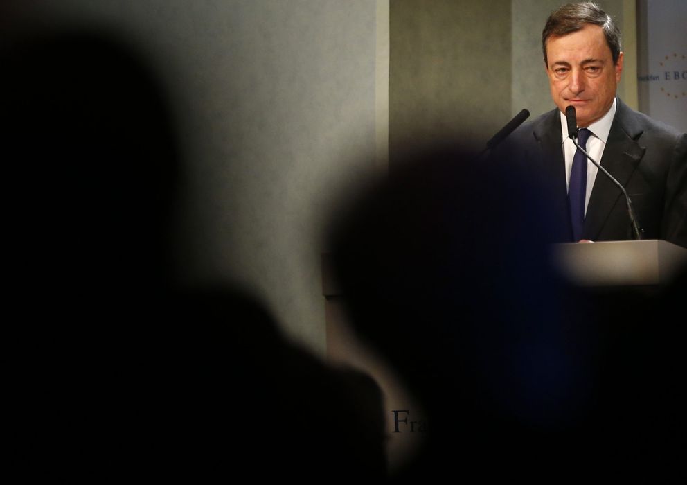 Foto: El presidente del BCE, Mario Draghi, durante una intervención en Fráncfort en noviembre 