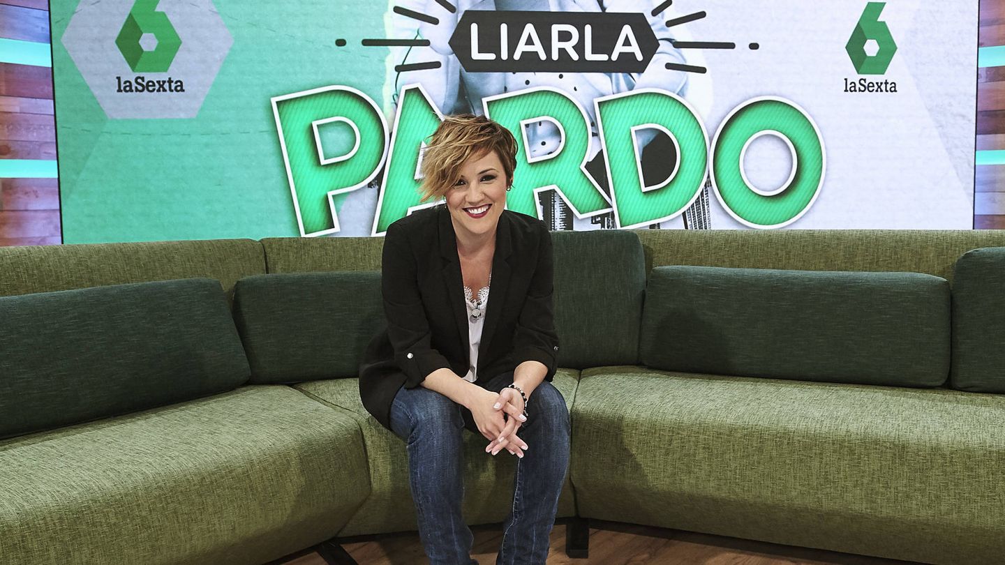 La presentadora, en el plató de 'Liarla Pardo'. (Atresmedia)