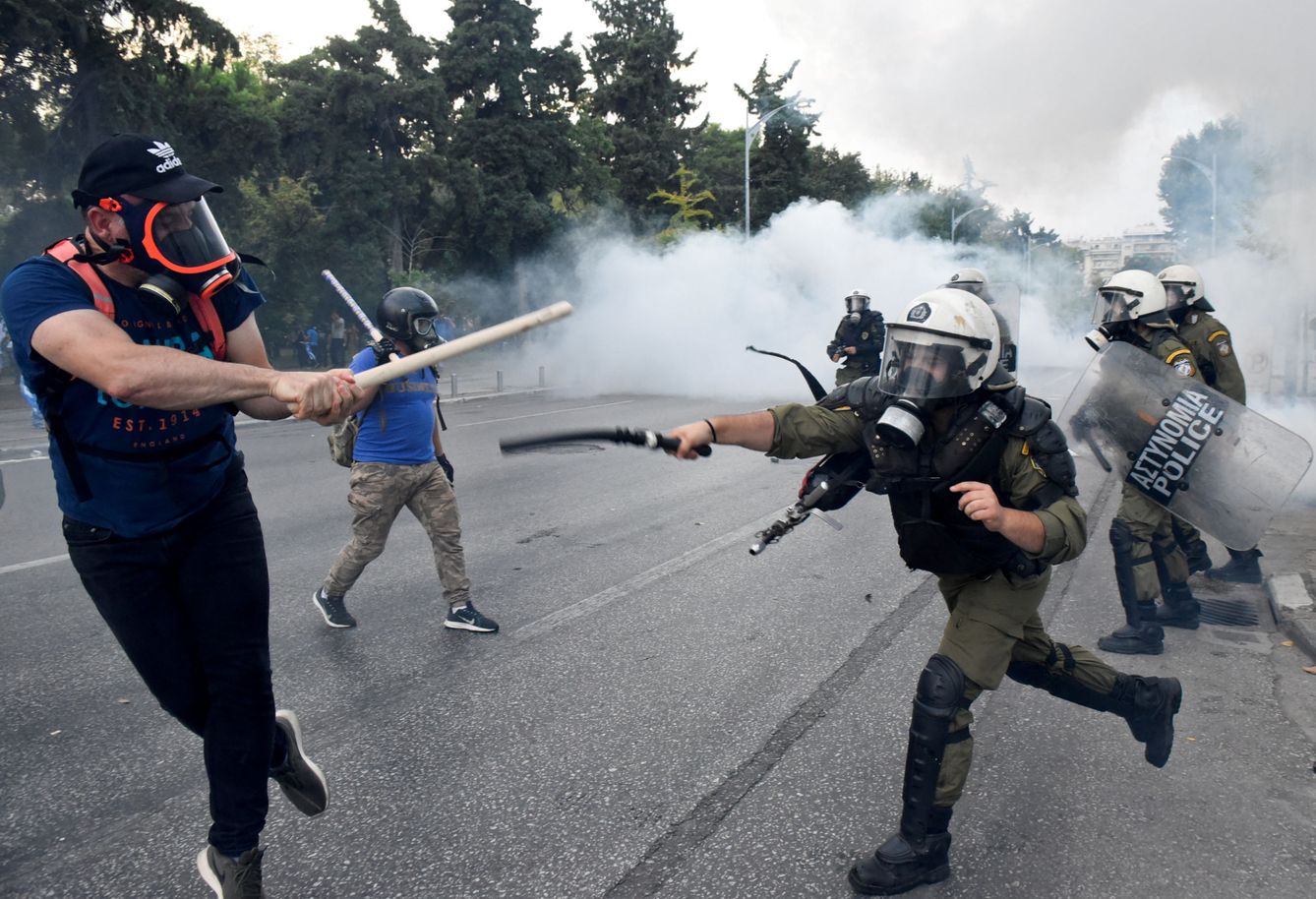 Violentas protestas en el norte de Grecia, la provincia de Macedonia, por el acuerdo con 'Macedonia del Norte' (REUTERS)