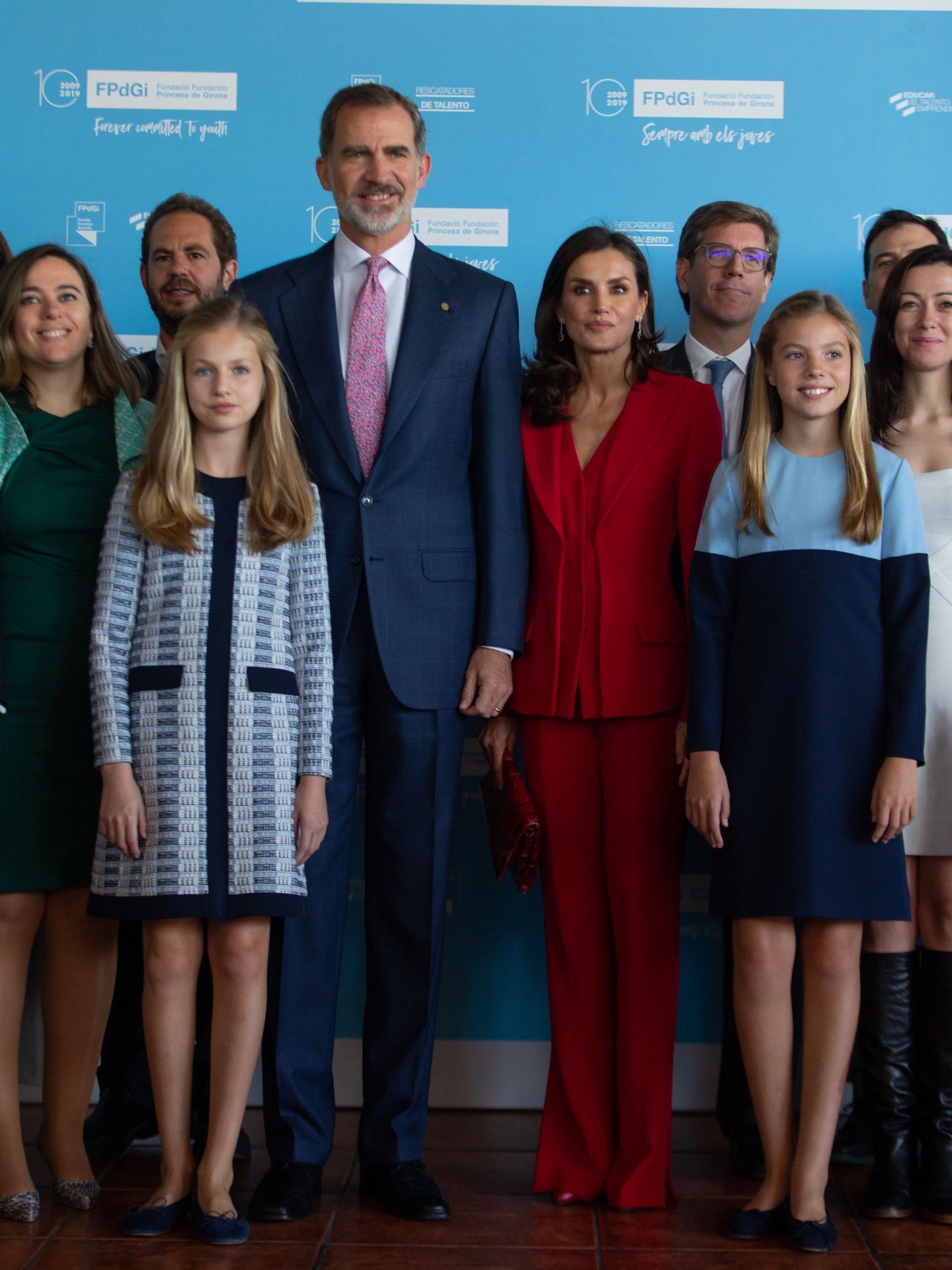 Los Reyes y sus hijas, en los Premios Princesa de Girona de 2019. (EFE)