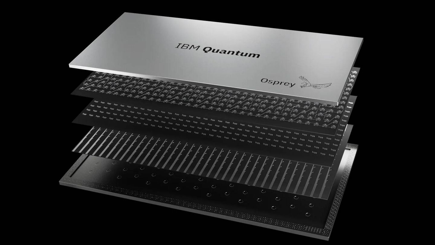 El chip cuántico IBM Osprey de 433 cubits. (IBM)