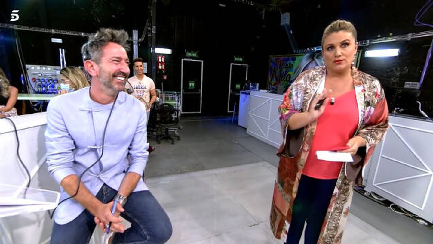David Valldeperas y Carlota Corredera, en 'Sálvame'. (Telecinco)