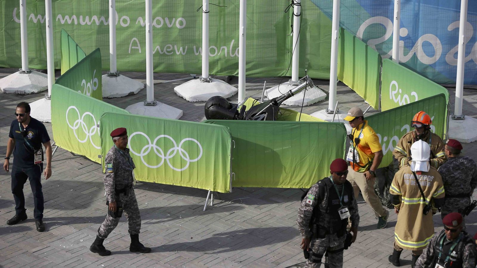 La caída cámara en el Parque Olímpico de Río provoca tres heridos