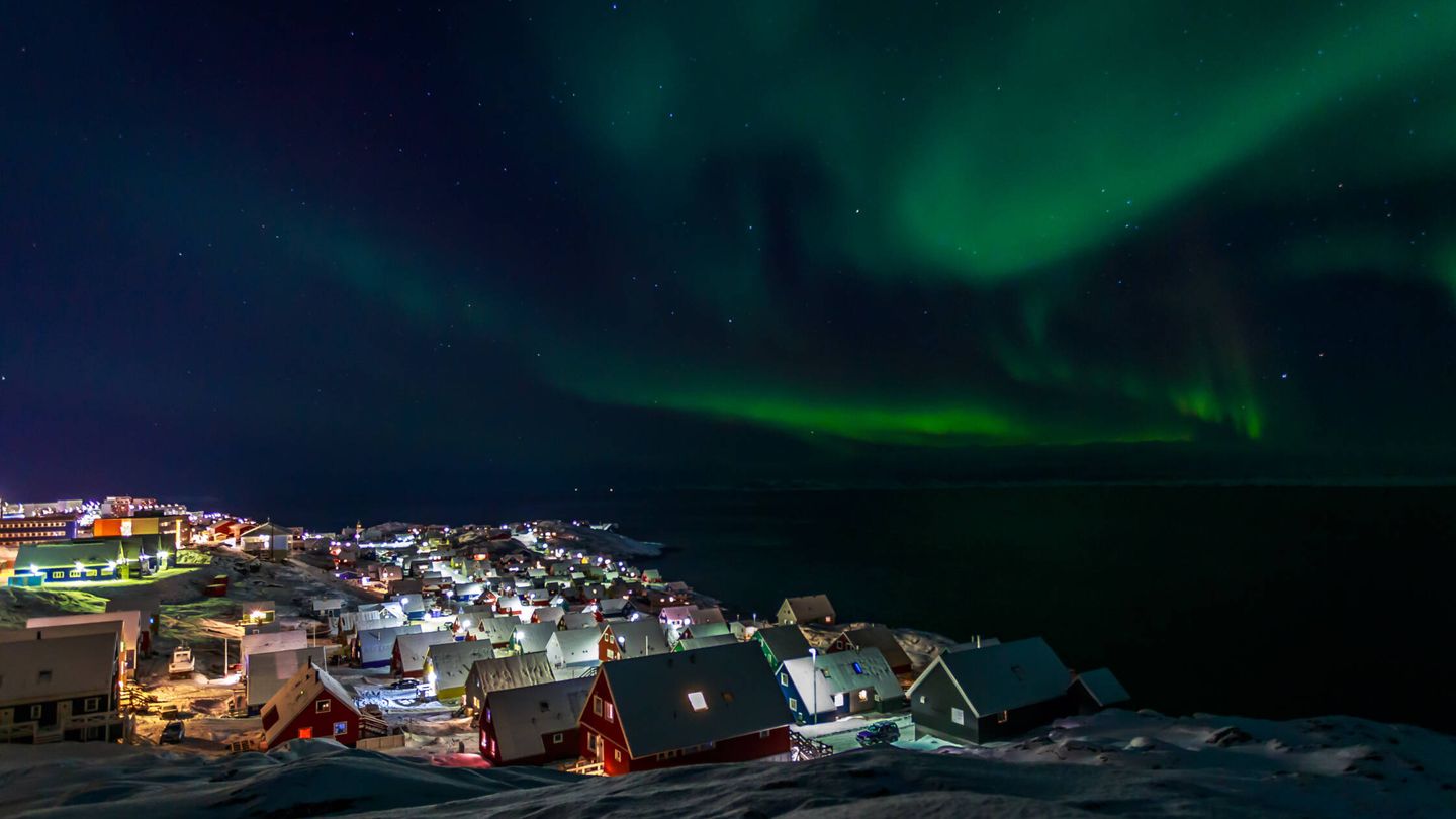 Luces verdes cerca de Nuuk.