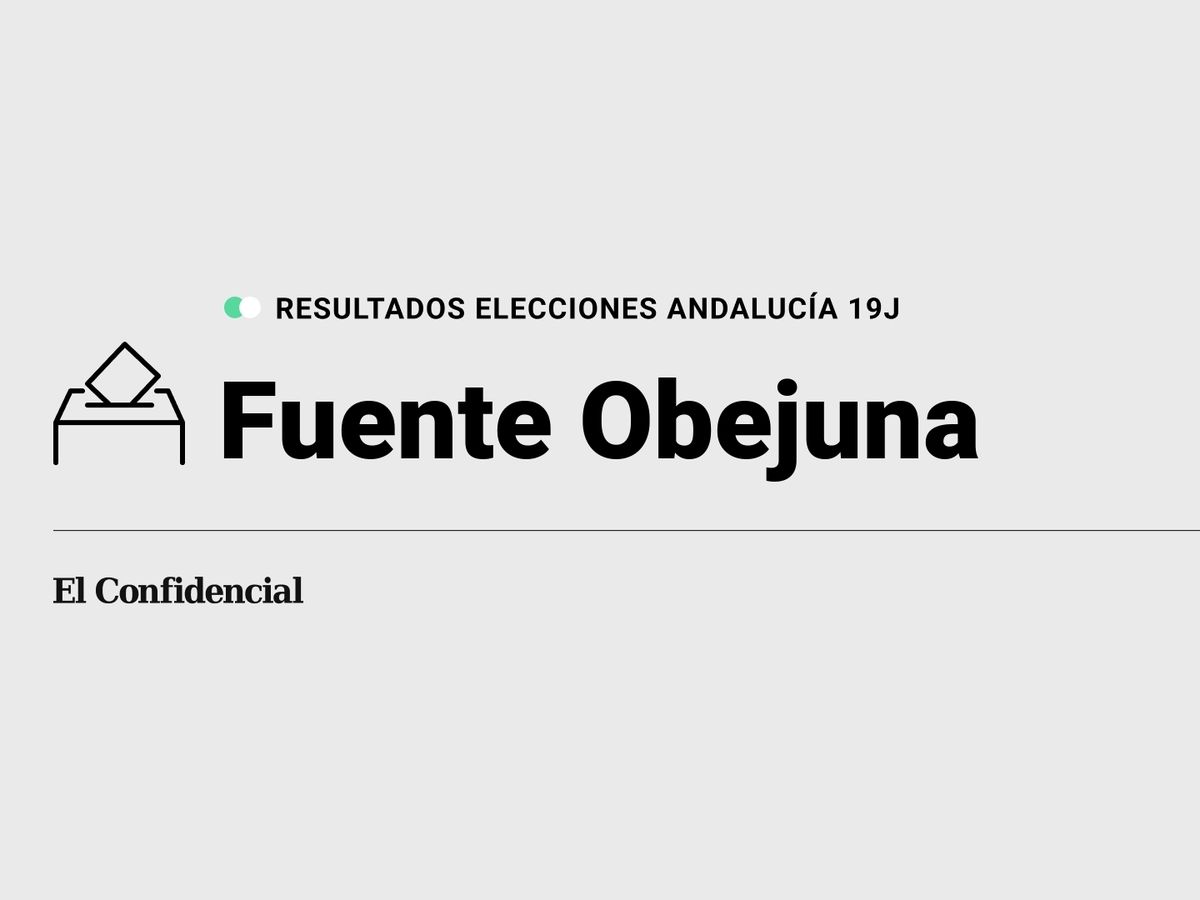 Foto: Resultados en Fuente Obejuna, Córdoba, de las elecciones de Andalucía 2022 este 19-J (C.C./Diseño EC)