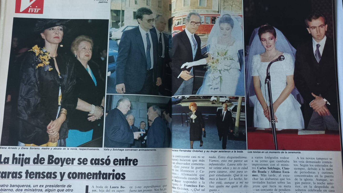 La boda de Laura Boyer, en la revista 'Tiempo'.