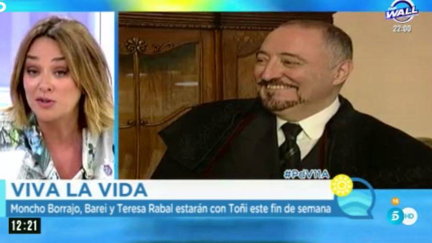 Toñi Moreno entrevistará a Moncho Borrajo en 'Viva la vida'.
