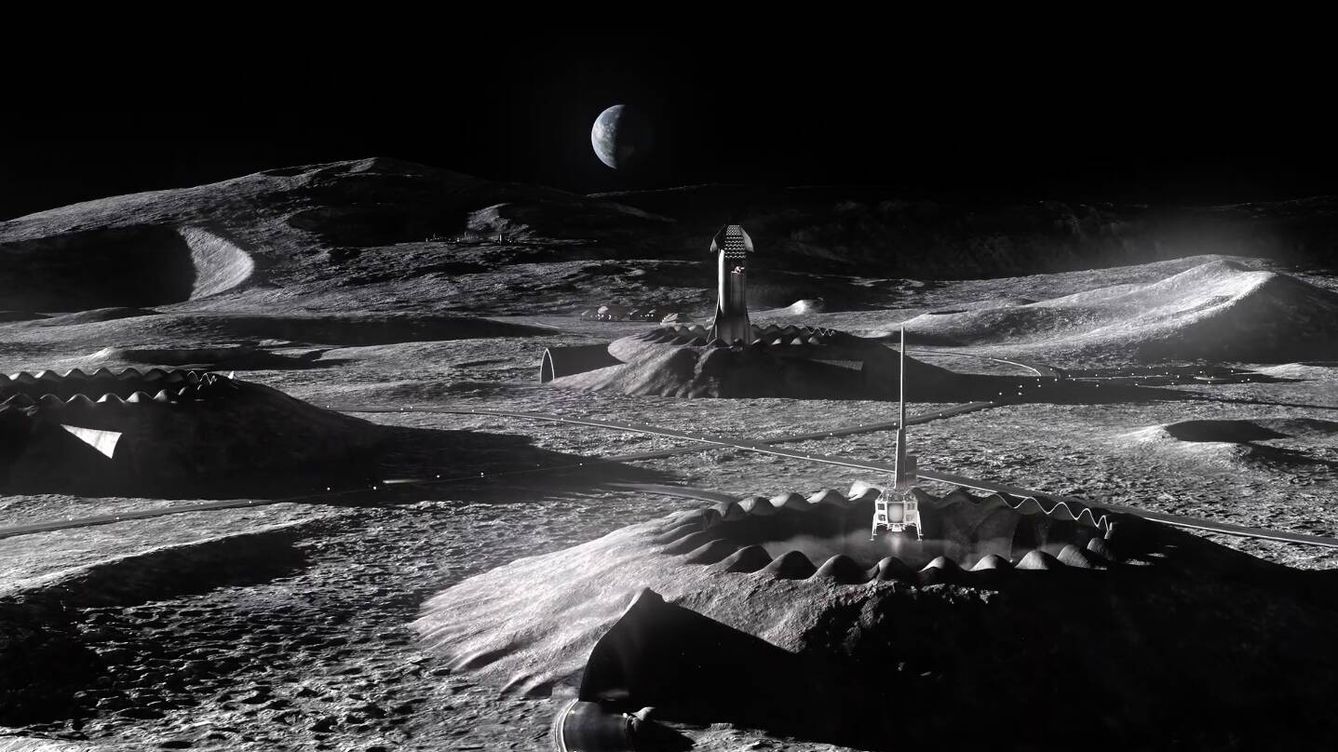 Foto: Zonas de despegue y aterrizaje de la base Lunar Lantern (Icon/Search /BIG)