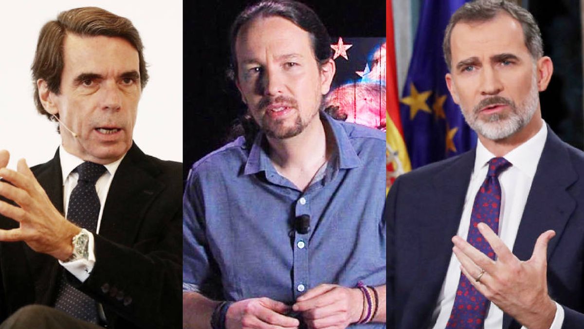 Felipe VI y Aznar serán para Pablo Iglesias los personajes clave de la política en 2019