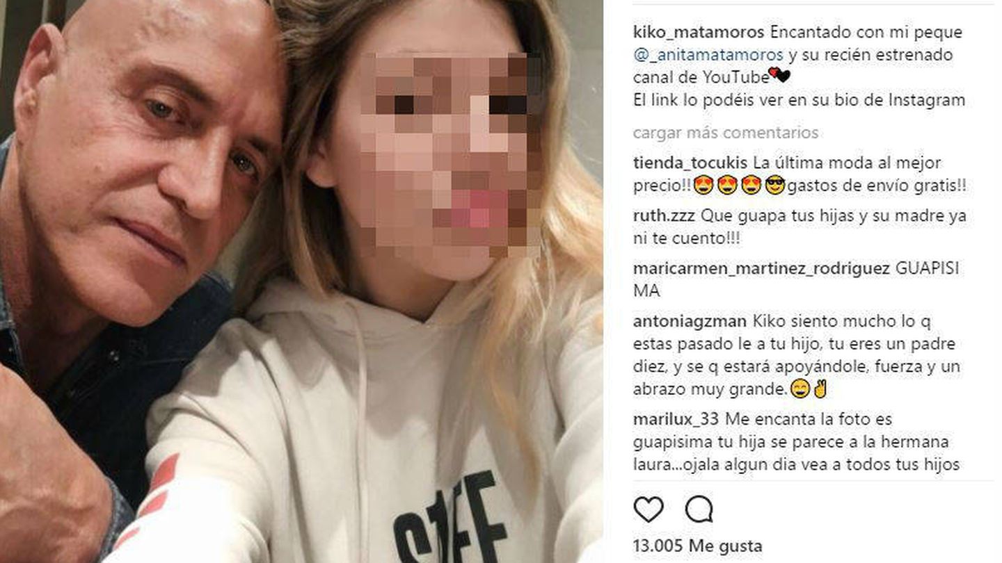 Matamoros junto a su hija Anita en una imagen de Instagram. 