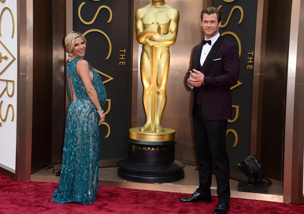 Foto: Elsa Pataky y su marido, Chris Hemsworth, en los Oscar 2014 (I.C.)