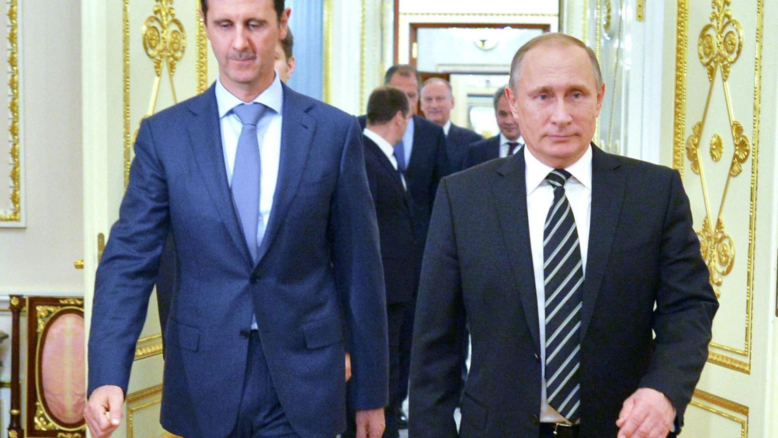 Foto: El presidente ruso, Vladimir Putin, junto a su homólogo sirio, Bachar al-Asad, este martes durante su reunión en el Kremlin. (Efe) 