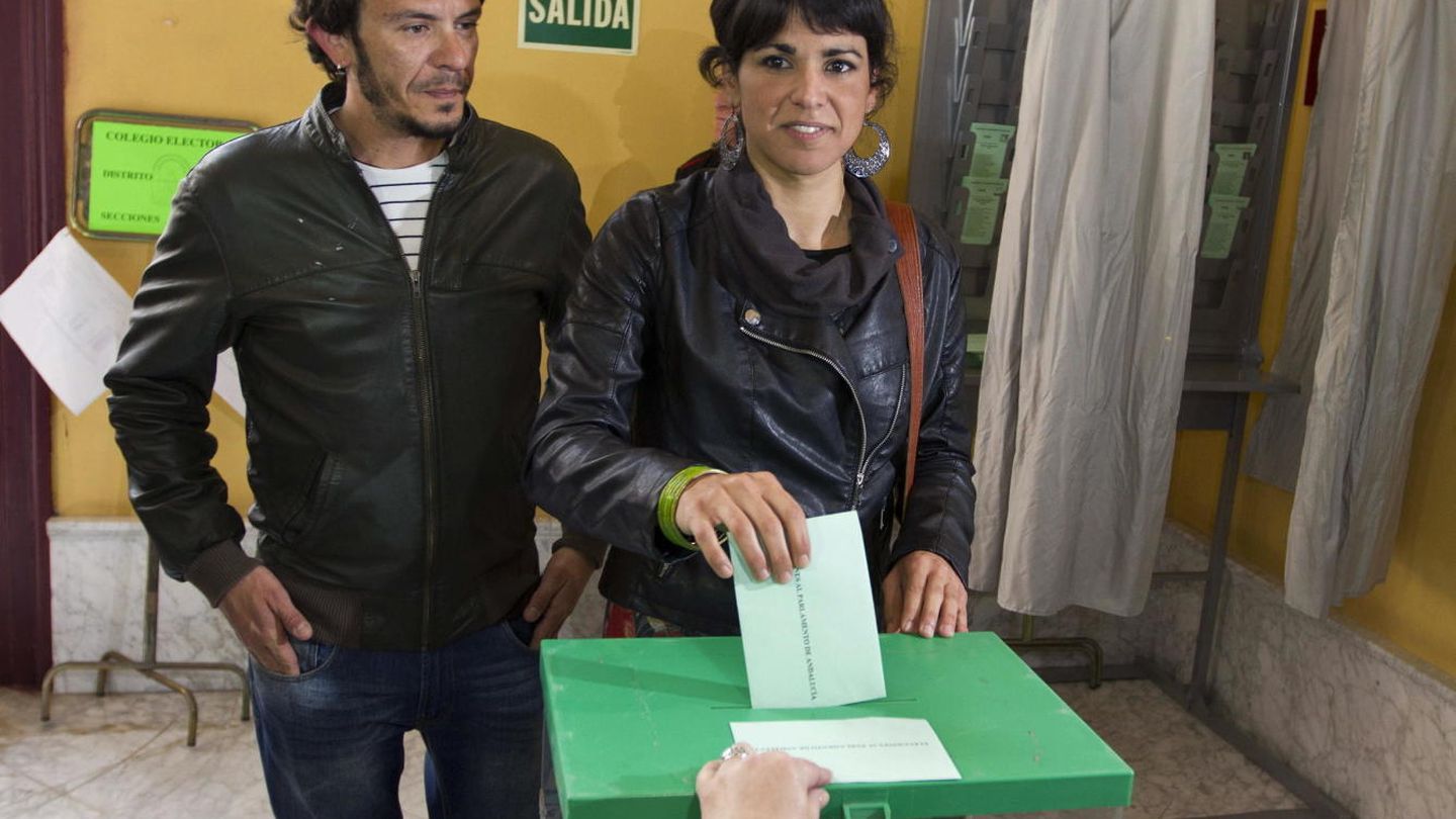 Kichi y Teresa Rodríguez en las elecciones andaluzas