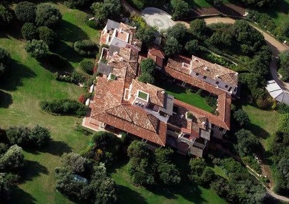 Foto: Una vista aérea de Villa Certosa en la isla de Cerdeña