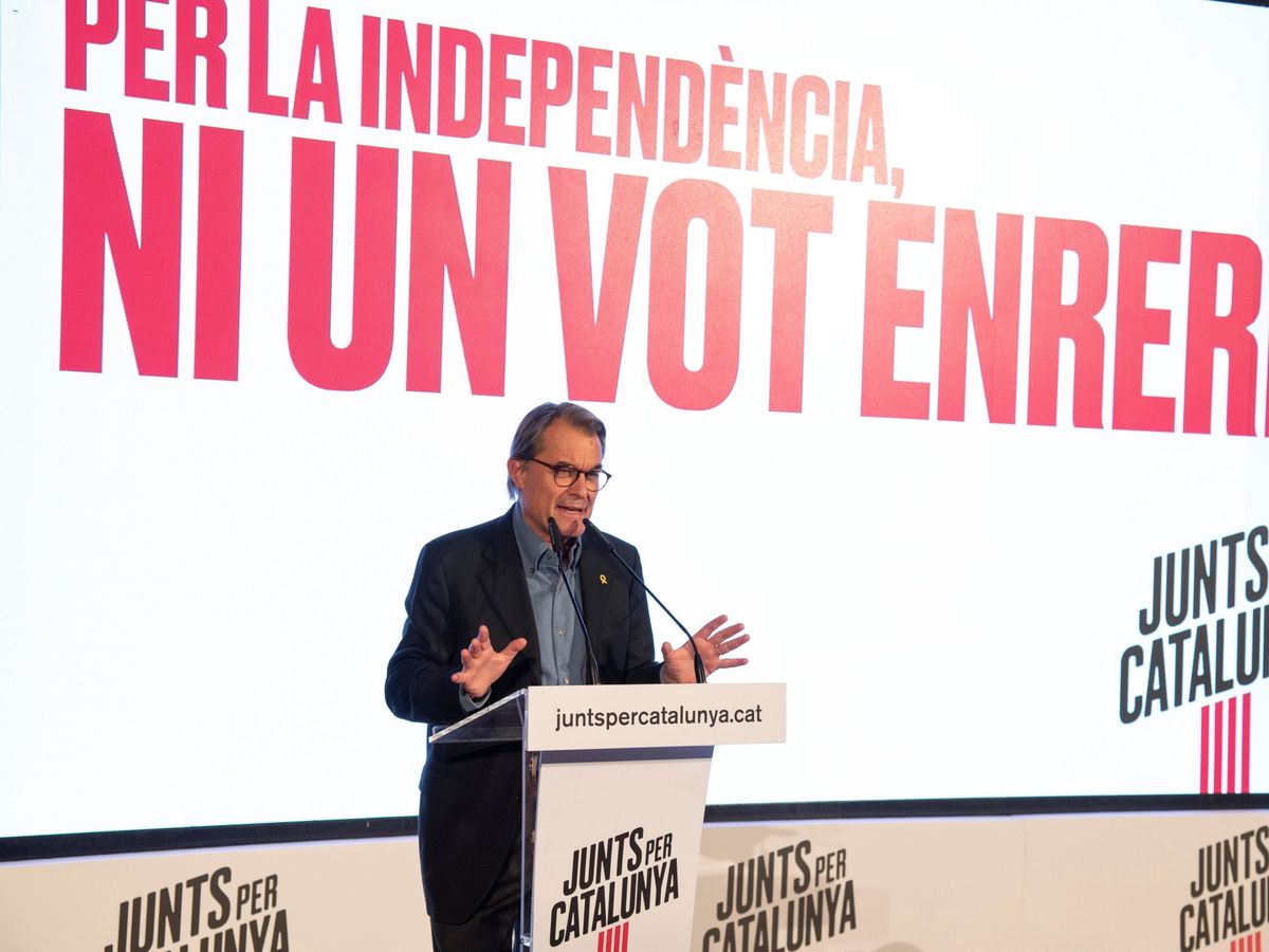 Foto: El expresidente catalán Artur Mas, durante el mitin de Junts per Catalunya en noviembre del año pasado. (EFE)