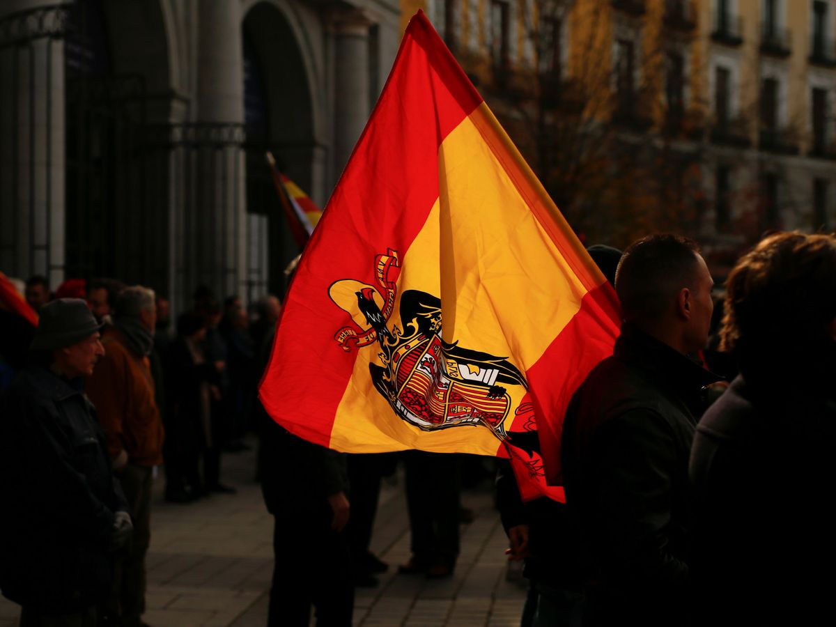 Foto: Manifestación en Madrid por el aniversario de la muerte de Franco, en 2019. (Reuters)