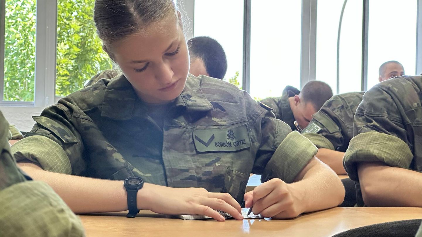 Leonor durante uno de sus días en la Academia Militar. (CP)