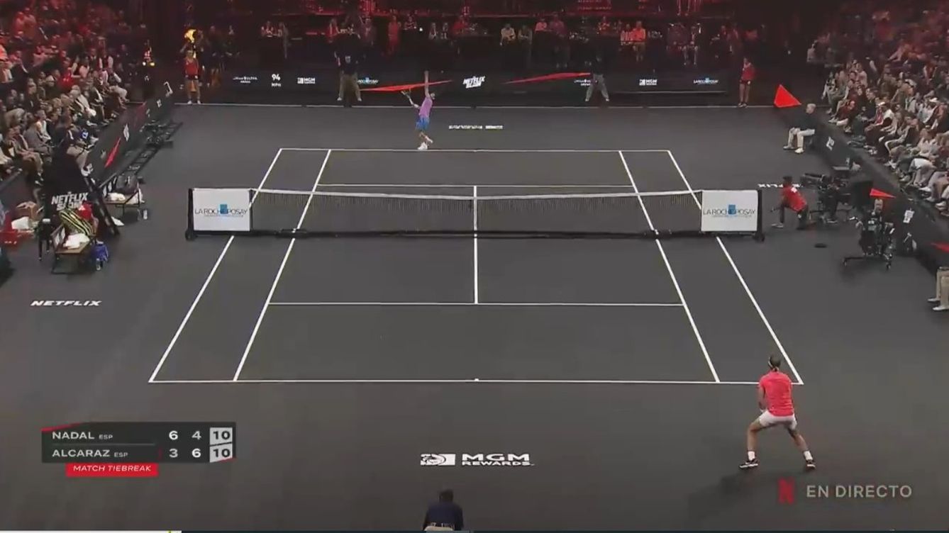 Foto: Resultado Nadal - Alcaraz, Slam de Netflix: resumen y mejores momentos del partido de tenis, en directo