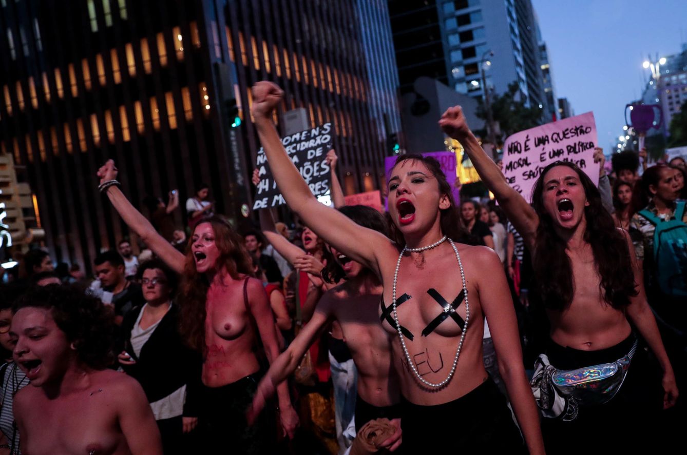 Manifestación a favor del aborto en Brasil. (Reuters)