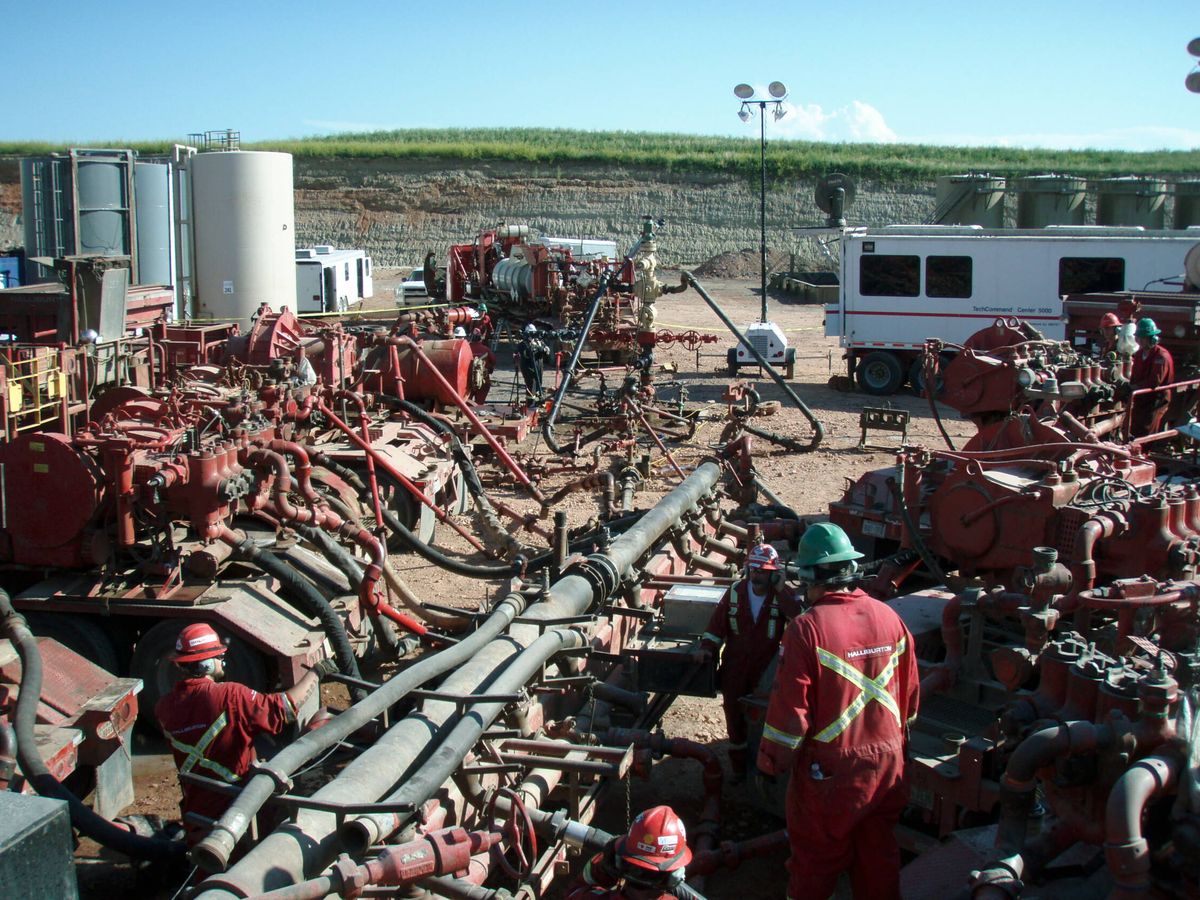 Foto: Fracking en un pozo petrolífero de EEUU.