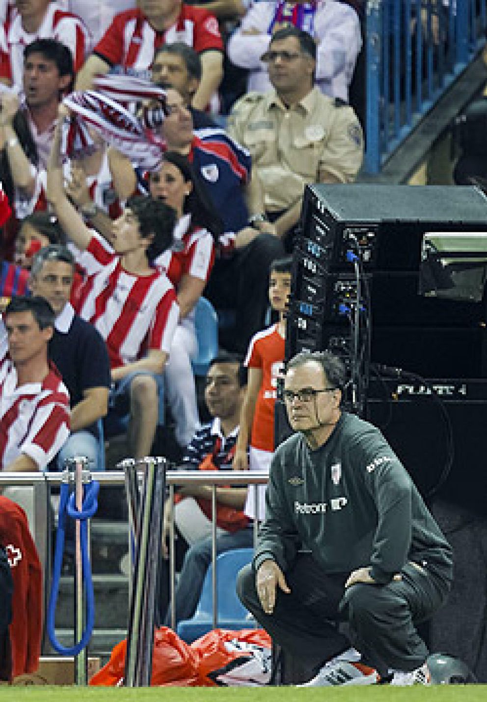 Foto: La directiva del Athletic dejó entrever en el palco del Calderón cierto desencanto con Bielsa