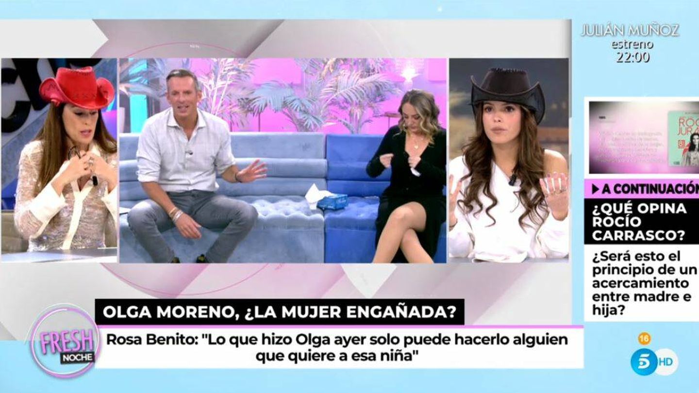 Isabel Rábago y Gloria Camila en 'Ya son las ocho'. (Mediaset España)